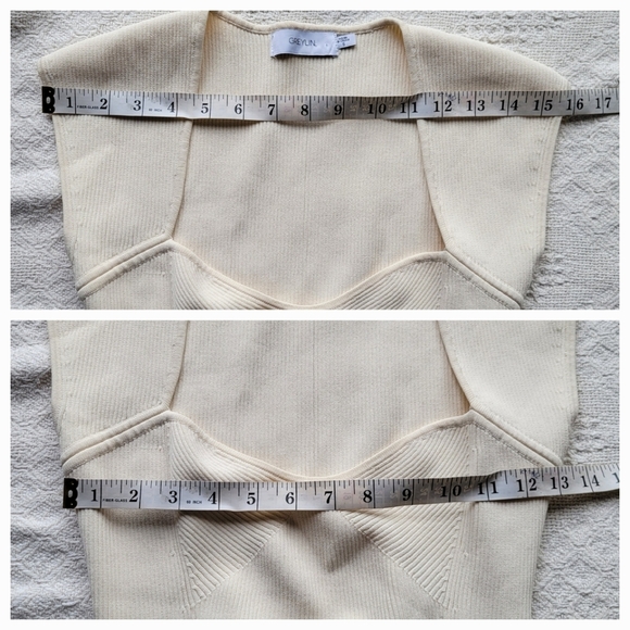 Graylin, Glacie Sweetheart Rib Knit Cap Cup Sleeved Top - Picture 8 of 10